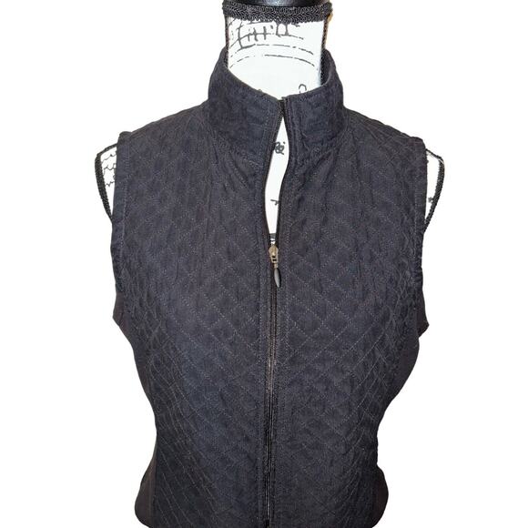 Columbia Black Quilted Full Zip Vest Size Medium Women's - Picture 2 of 8